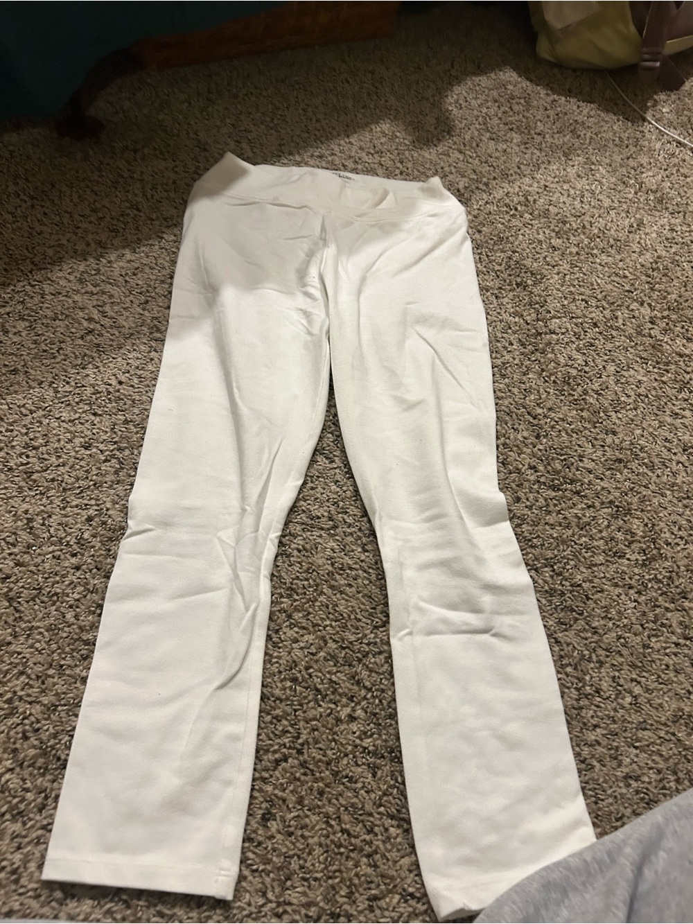 Kids White Stretch Leggings